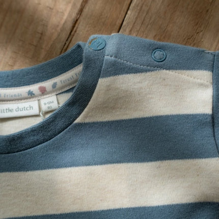 T-shirt lange mouw Stone Blue Stripe - Babywinkel - 8721122579176