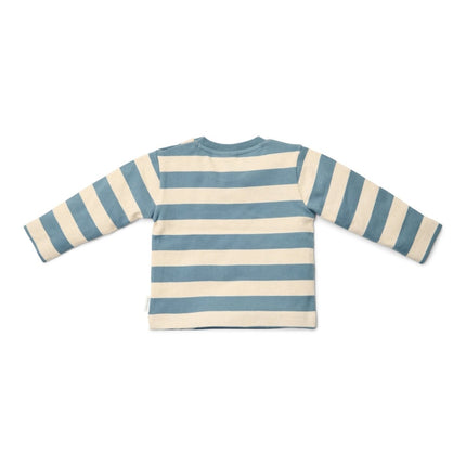 T-shirt lange mouw Stone Blue Stripe - Babywinkel - 8721122579176