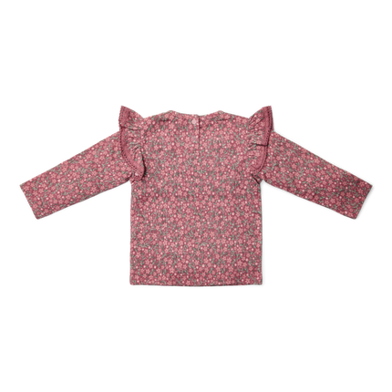 T- shirt manches longues Rouge Flower