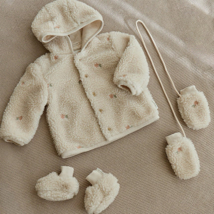 Little Dutch Baby Vestje Teddy Sand Flowers
