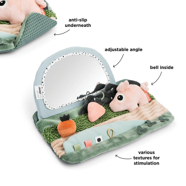 Tummy time sensory mirror Tiny farm - Babywinkel - 5712643056782