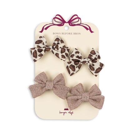 <tc>Konges Sløjd</tc> Barrette Baby Leo/Rose, lot de 4