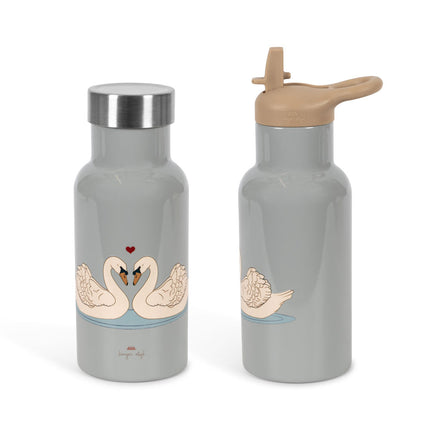 Bouteille thermos bleu cygne