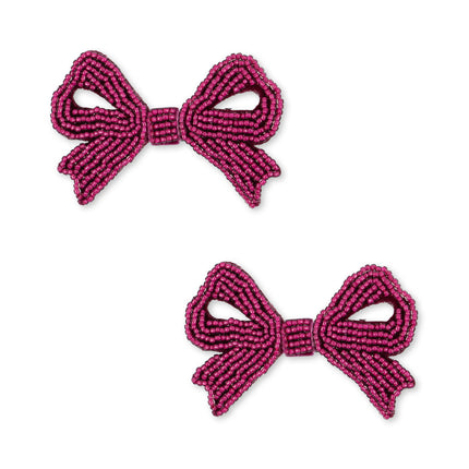 <tc>Konges Slojd</tc> Lot de 2 pinces à cheveux à nœud nacré Sangria