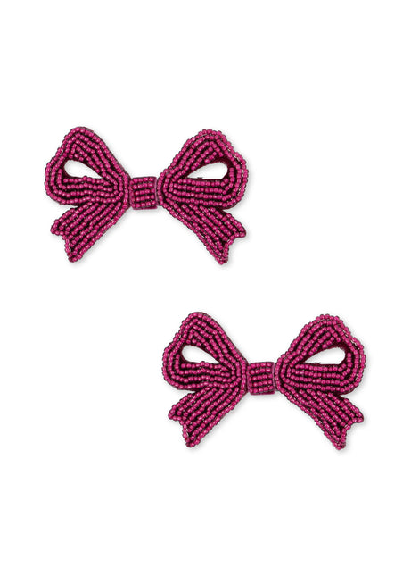 <tc>Konges Slojd</tc> Lot de 2 pinces à cheveux à nœud nacré Sangria