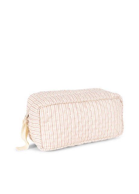 Konges Sløjd Trousse de toilette surpiquée Stripie Petite Rose
