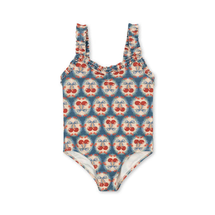 <tc>Konges Slojd</tc> Maillot de bain enfant Maya Grs Cherry Bow Blue