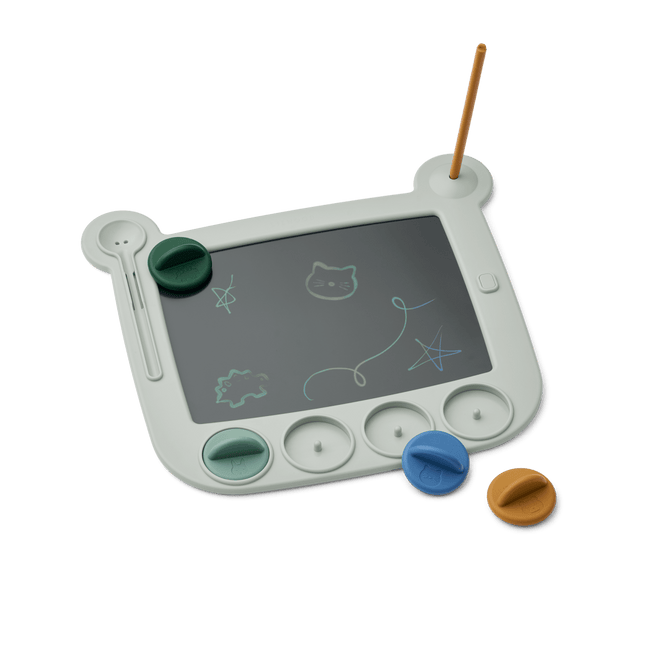 Venzora Magic Tekenbord Met Stempels Dove blue multi mix - Babywinkel - 5715493494476