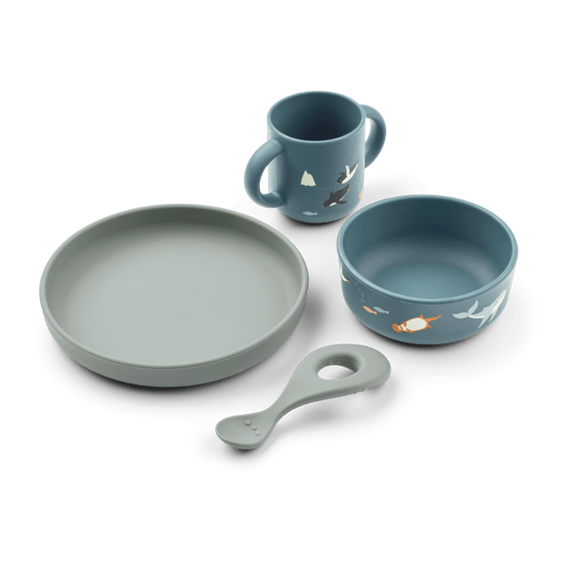 Vivi Printed Tableware Set Arctic Sea / Ocean view - Babywinkel - 5715493491307