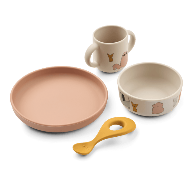 Vivi Printed Tableware Set Cats and Dogs / Sandy - Babywinkel - 5715493491314