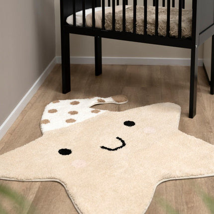 Vloerkleed ster Heaven clay/warm linen - 105x100 cm - Babywinkel - 8721052104646