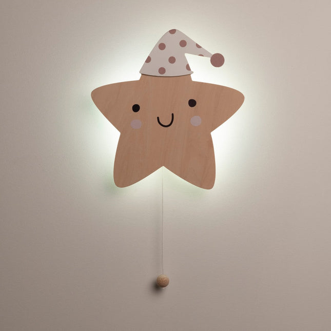 Wandlamp ster Heaven clay/warm linen - Babywinkel - 8721052104356