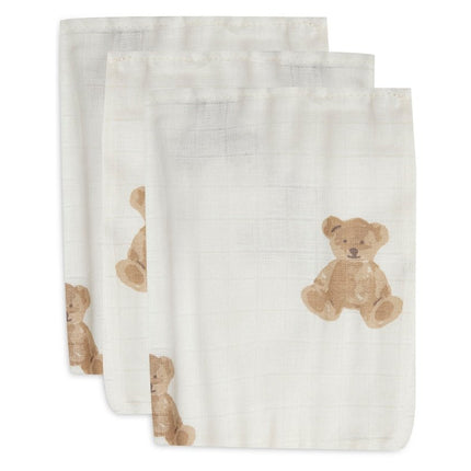 Washandje Hydrofiel - Teddy Bear - 3 Stuks - Babywinkel - 8717329369481