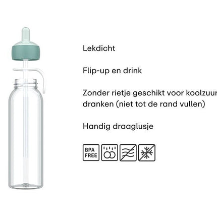 Waterfles flip - up Campus 500 ml - Cool mint - Babywinkel - 8720294056461