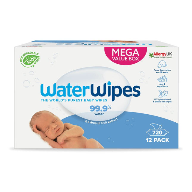 WaterWipes Billendoekjes 720 St 12x60 St - WaterWipes - Babywinkel - 5099514400012