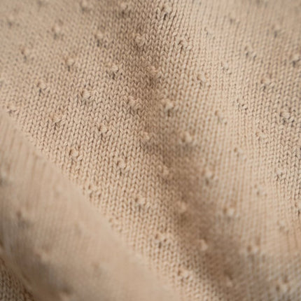 Little Dutch Wiegdeken Pure Soft Beige Gebreid koop je bij Babywinkel