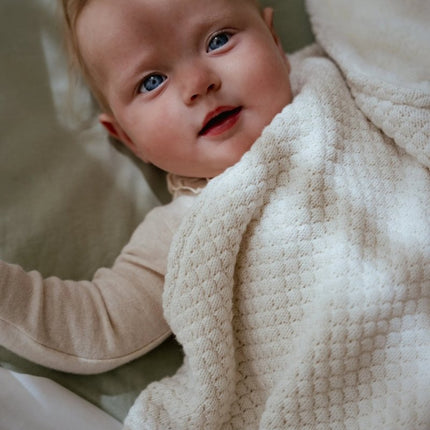 Little Dutch Wiegdeken Pure Soft White Gebreid koop je bij Babywinkel