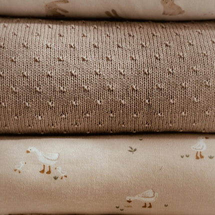 Wiegdeken gebreid/fleece - Pure Soft Beige - Babywinkel - 8721122584347