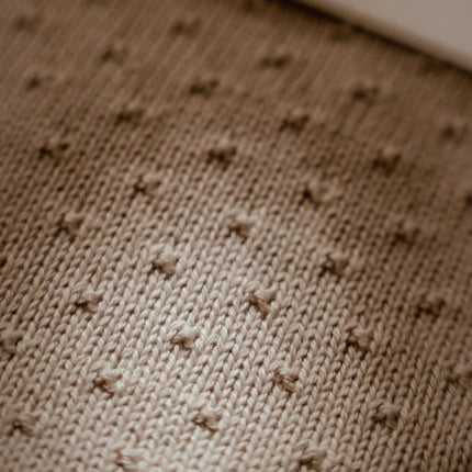 Wiegdeken gebreid/fleece - Pure Soft Beige - Babywinkel - 8721122584347