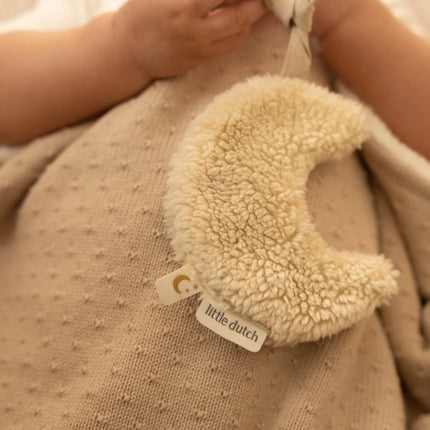 Wiegdeken gebreid/fleece - Pure Soft Beige - Babywinkel - 8721122584347