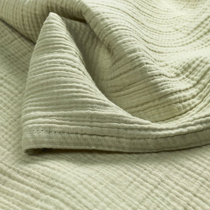 Wieglaken pre - washed hydrofiel Uni - soft olive - 75x100cm - 0.3 TOG - Babywinkel - 4054703507010