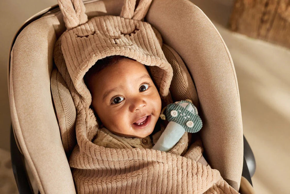 Jollein Wikkeldeken Baby Bunny Cloudy Rib/ Milky Coffee koop je bij Babywinkel