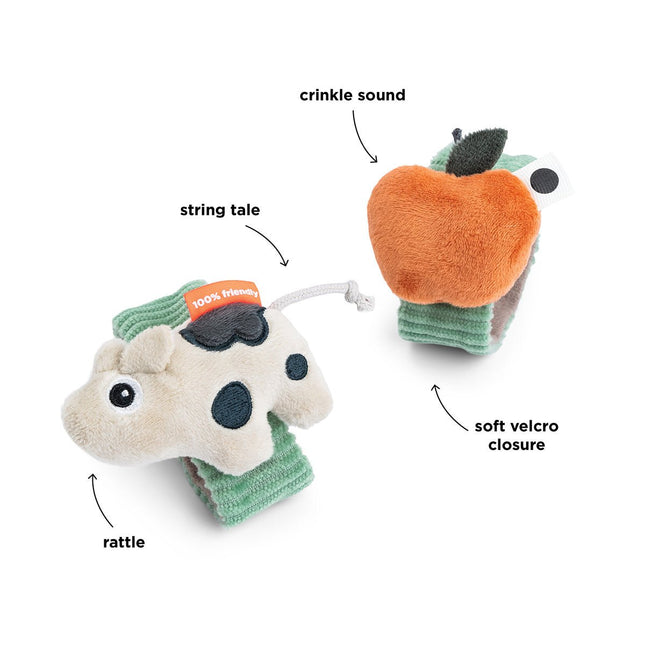 Wrist rattle set 2 - pack Dotti - Babywinkel - 5712643057321