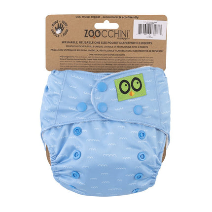Zoocchini Wasbare Luier Sherman The Shark Met Inlegstuk - Zoocchini - Babywinkel - 810608031883